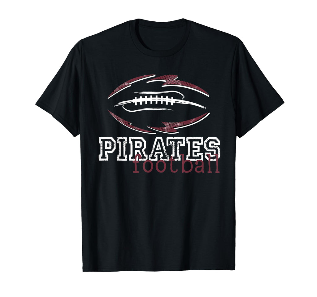 Maroon Pirates Football School T-Shirt - Casual Everyday Wear for Adults - T-Shirt, Sweatshirt, Hoodie