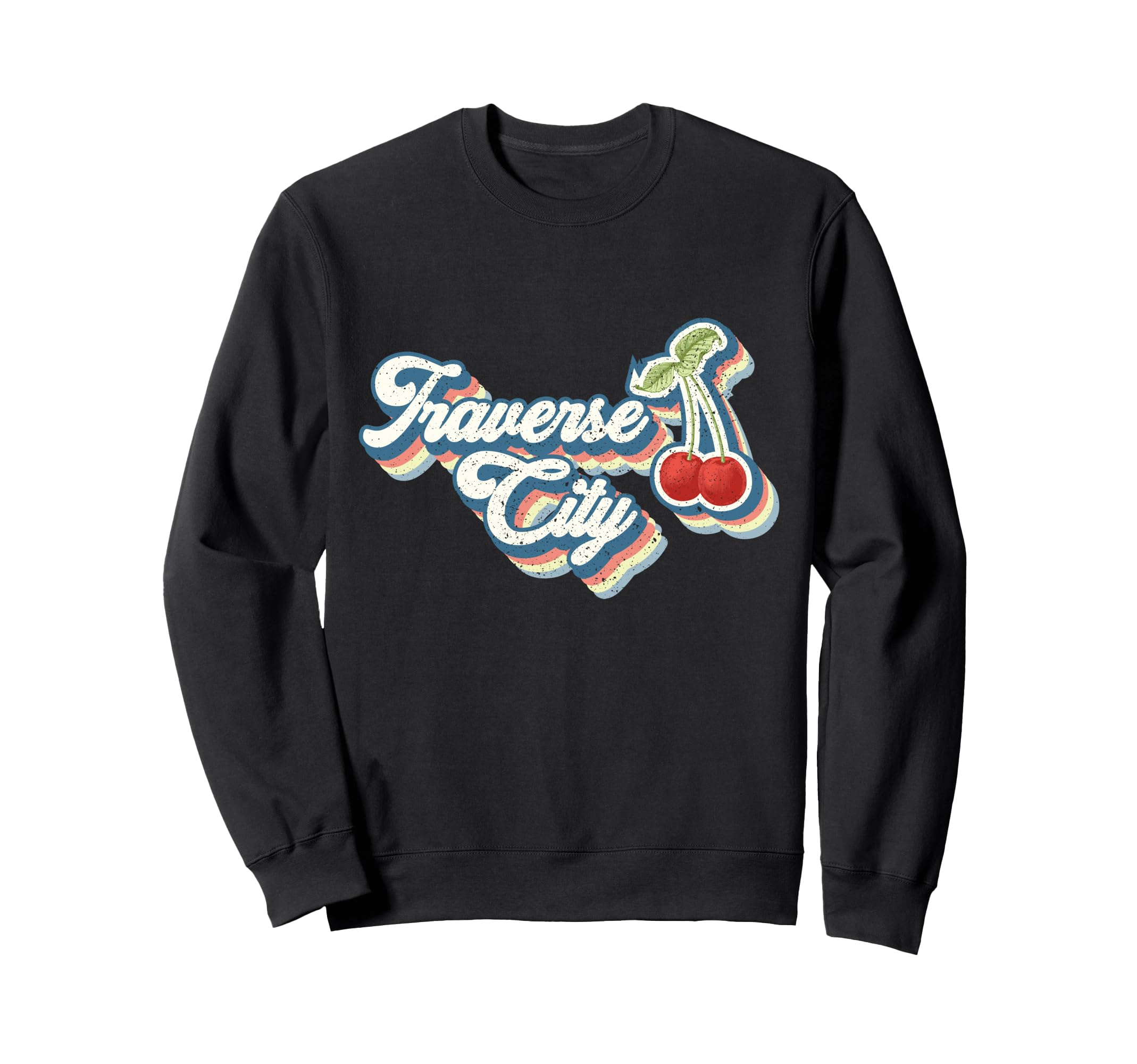 Traverse City 70S 80S Typography And Sweatshirt - Minimalist Print Unisex - T-Shirt, Sweatshirt, Hoodie