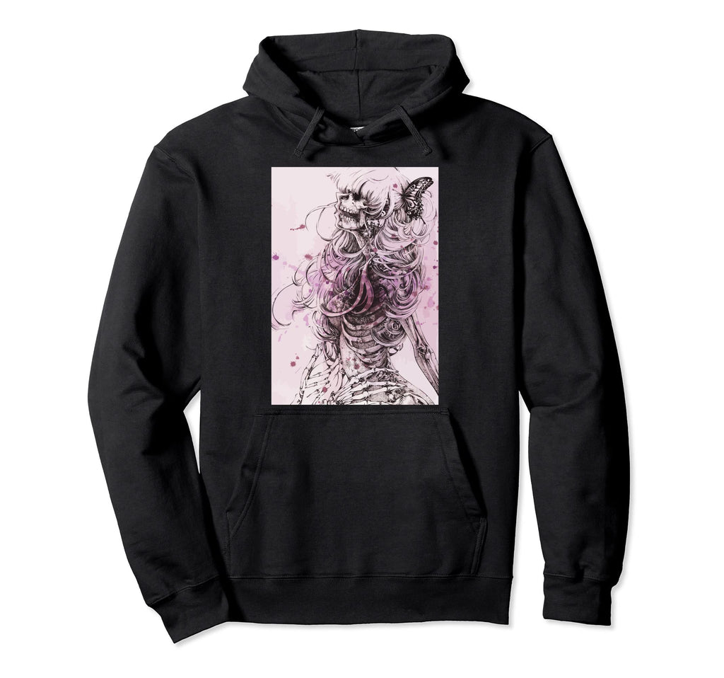 Soft Grunge Female Skeleton Dark Art Hoodie - Streetwear Style Unisex - T-Shirt, Sweatshirt, Hoodie