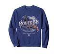 Route 66 Mother Road American Flag Sweatshirt - Unique Graphic Men Women - T-Shirt, Sweatshirt, Hoodie