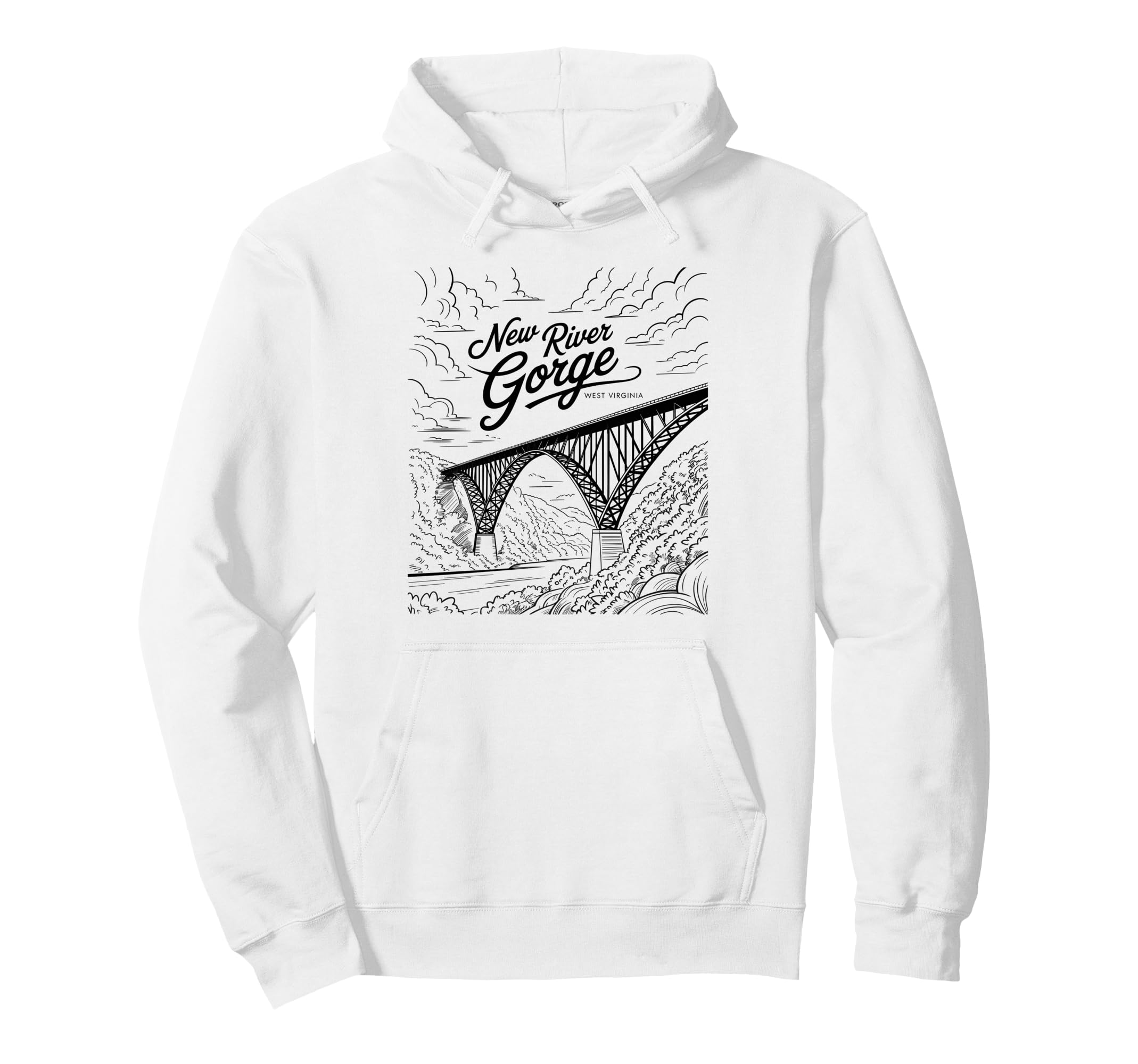 New River Gorge National Park Bridge Hoodie - Trendy Graphic for Adults - T-Shirt, Sweatshirt, Hoodie