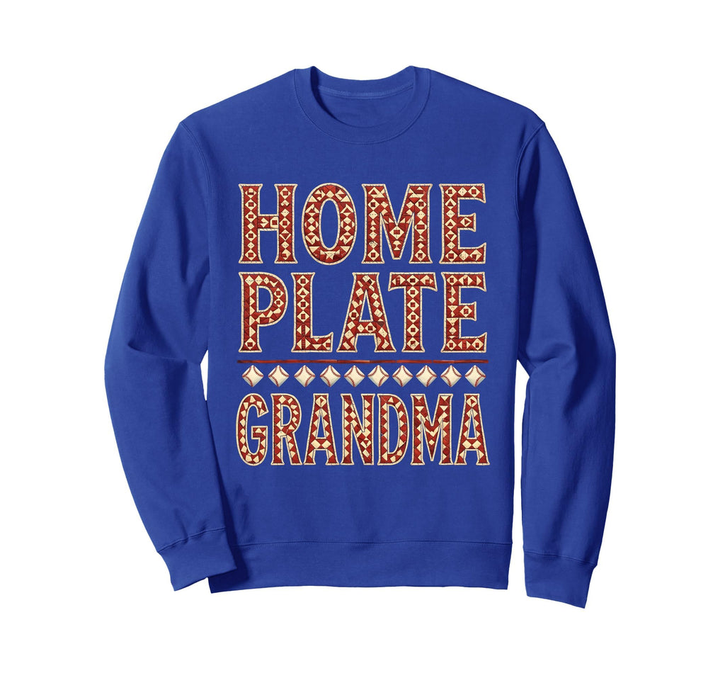 Home Plate Grandma Baseball Fan Sweatshirt - Graphic Print Men Women - T-Shirt, Sweatshirt, Hoodie