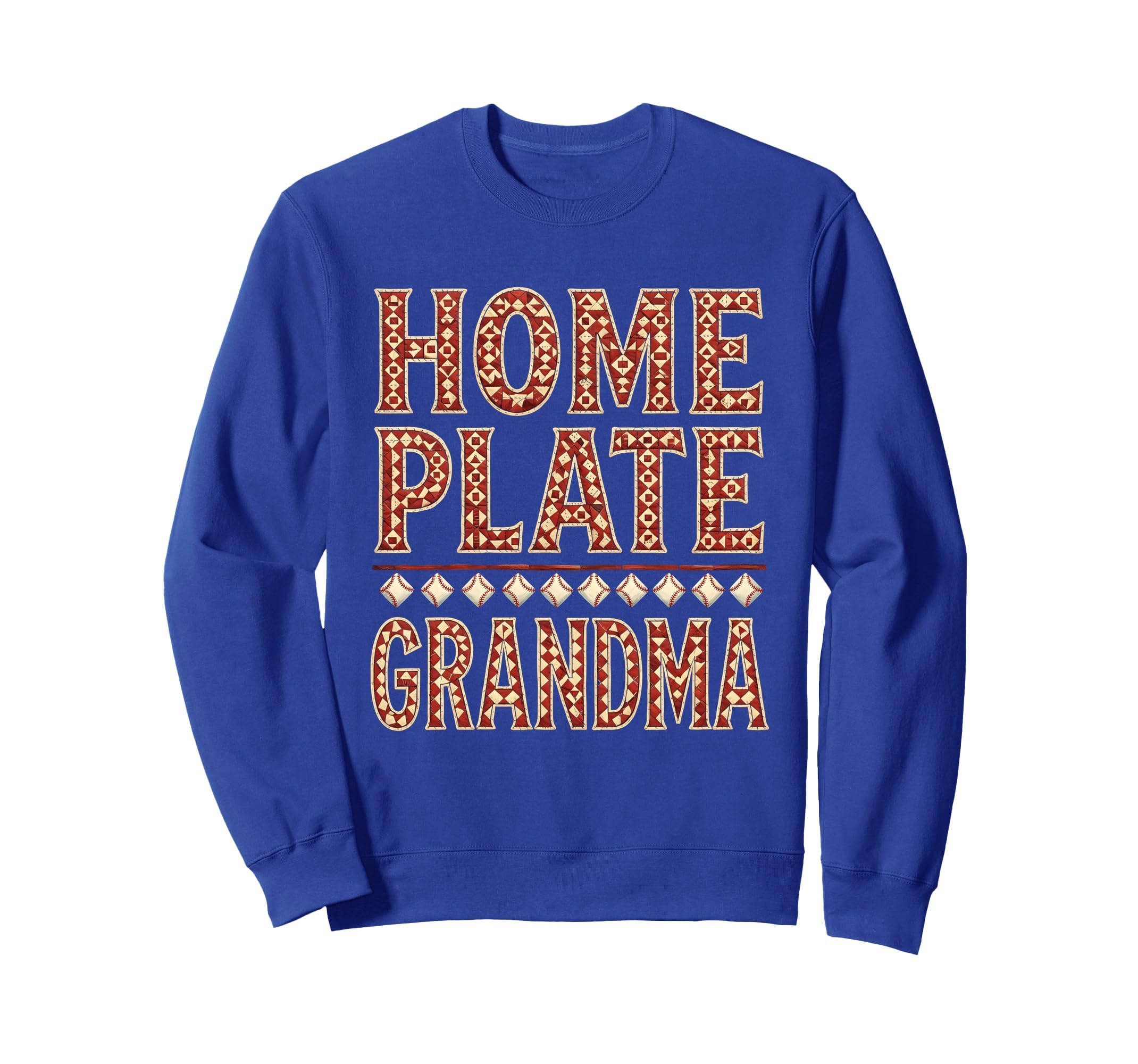Home Plate Grandma Baseball Fan Sweatshirt - Graphic Print Men Women - T-Shirt, Sweatshirt, Hoodie