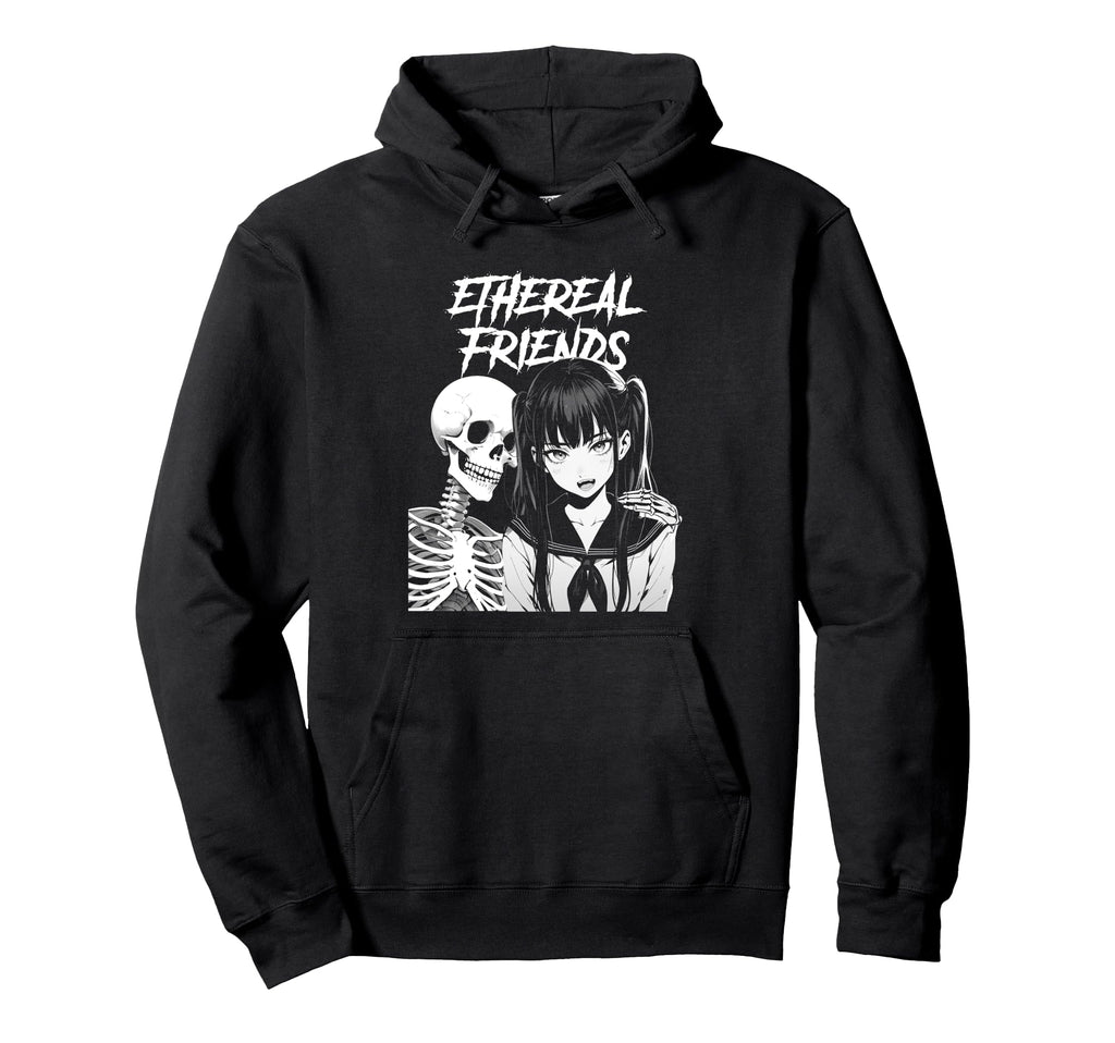 Y2K Emo Aesthetic Goth Anime Ethereal Hoodie - Minimalist Print for Adults - T-Shirt, Sweatshirt, Hoodie