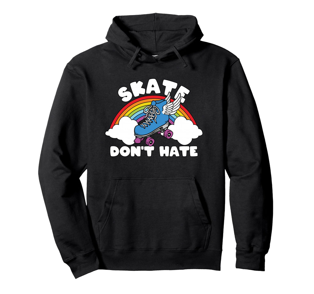 Lgbt Flag Rainbow Skate Dont Hate Hoodie - Custom Art Print Men Women - T-Shirt, Sweatshirt, Hoodie
