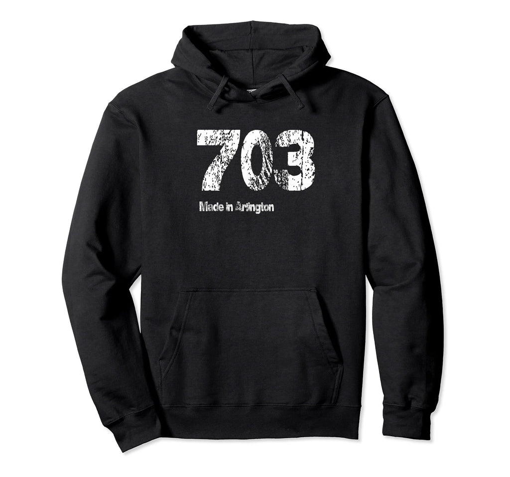 703 Made Arlington Distressed Hoodie - Trendy Graphic for Adults - T-Shirt, Sweatshirt, Hoodie