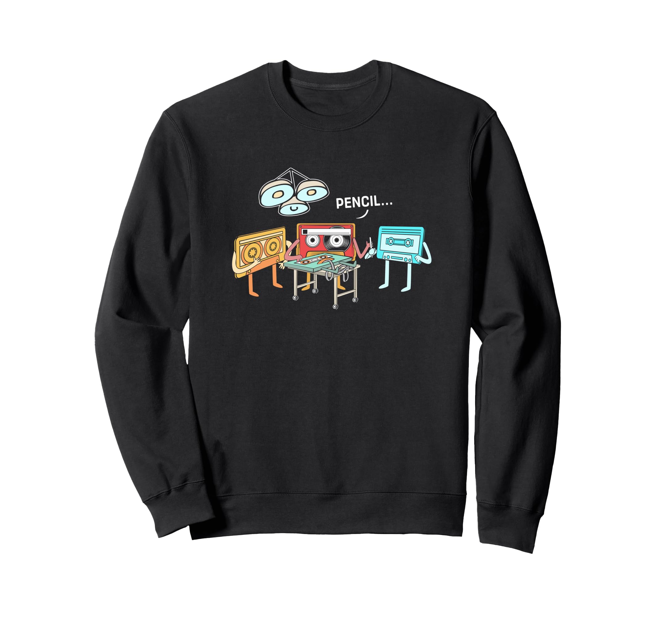 Surgery Cassette Tape Pencil Funny Sweatshirt - Graphic Print Men Women - T-Shirt, Sweatshirt, Hoodie