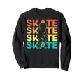 Roller Skating Skate 1970S Black Sweatshirt - Fun Novelty Design Unisex - T-Shirt, Sweatshirt, Hoodie