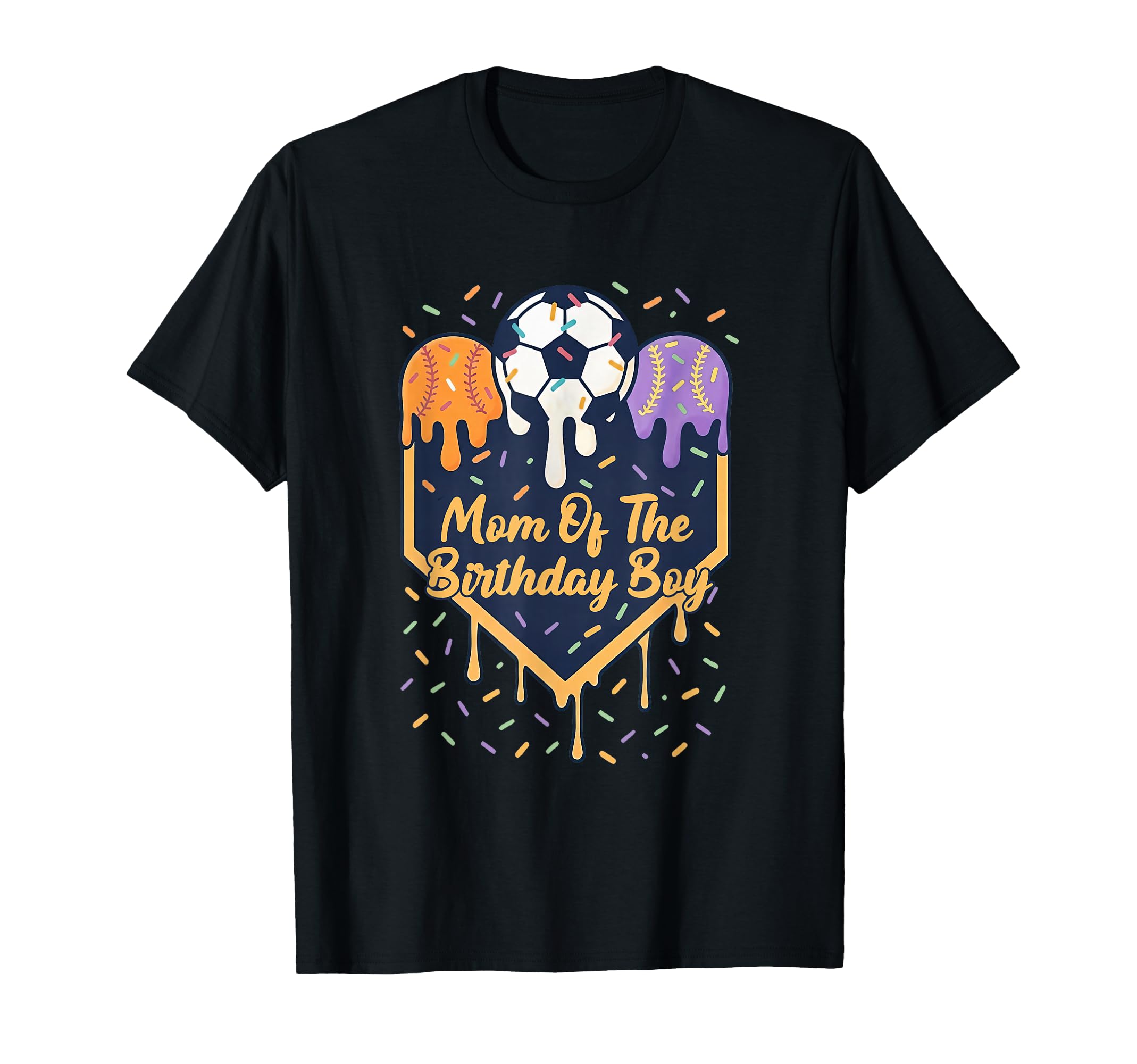 Baseball Mom Birthday Party Drip T-Shirt - Novelty Apparel for Adults - T-Shirt, Sweatshirt, Hoodie