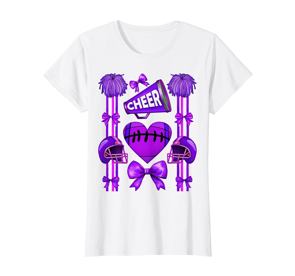 Football Cheer Mom Coquette Bow Mom T-Shirt - Fun Novelty Design Unisex - T-Shirt, Sweatshirt, Hoodie