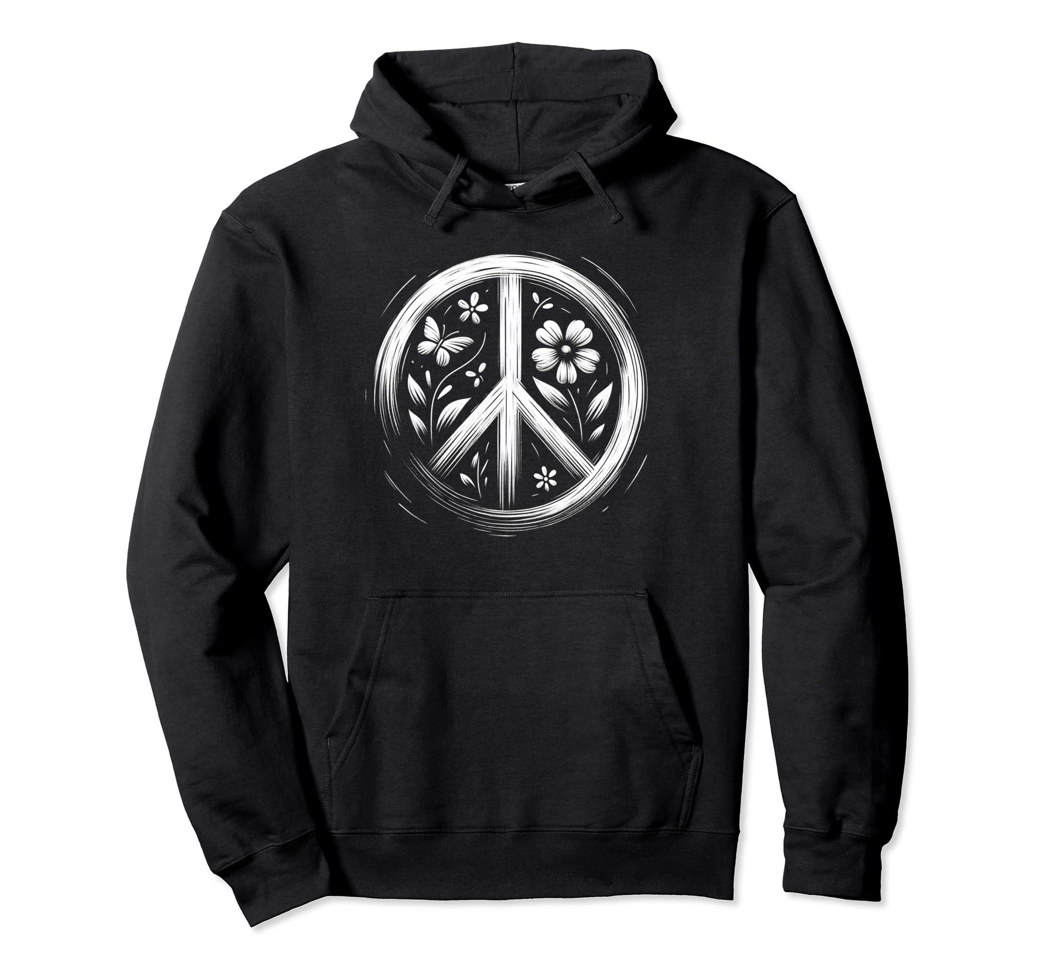 60S 70S Peace Love And Groovy Flower Hoodie - Custom Art Print for Adults - T-Shirt, Sweatshirt, Hoodie