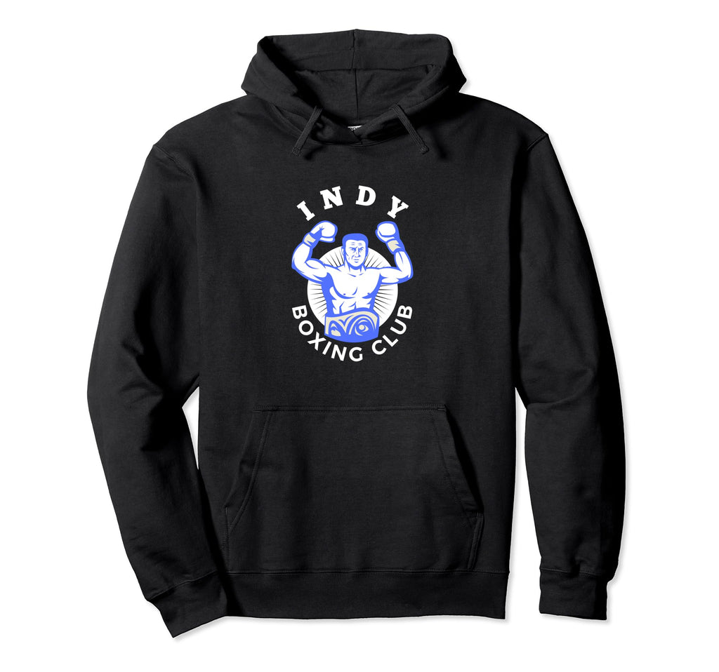 Indy Boxing Club Distressed Boxer Hoodie - Fun Novelty Design Men Women - T-Shirt, Sweatshirt, Hoodie