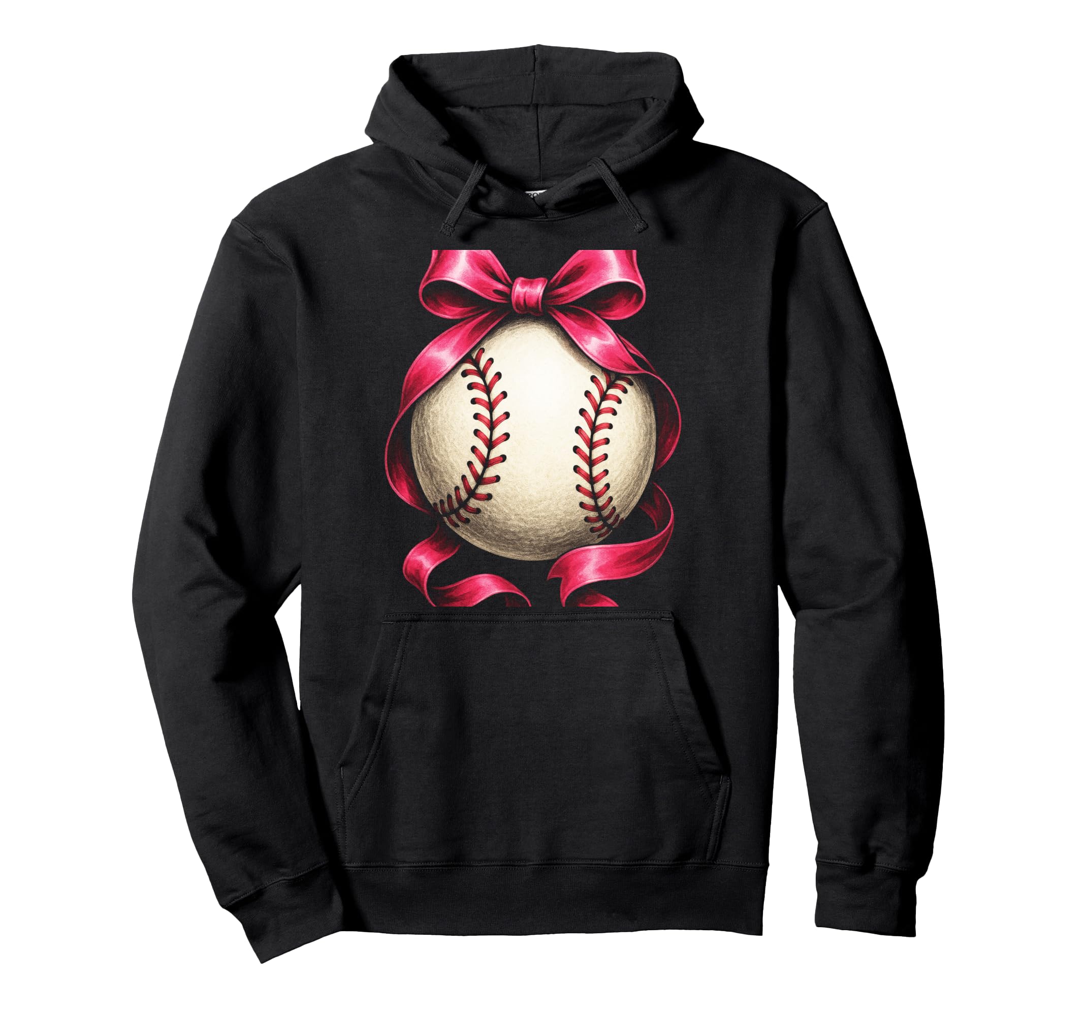 Baseball Mama Sport Bow Fun Hoodie - Unique Graphic Men Women - T-Shirt, Sweatshirt, Hoodie