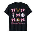 Funny Baseball Mama Era Bows Baseball T-Shirt - Graphic Print Men Women - T-Shirt, Sweatshirt, Hoodie