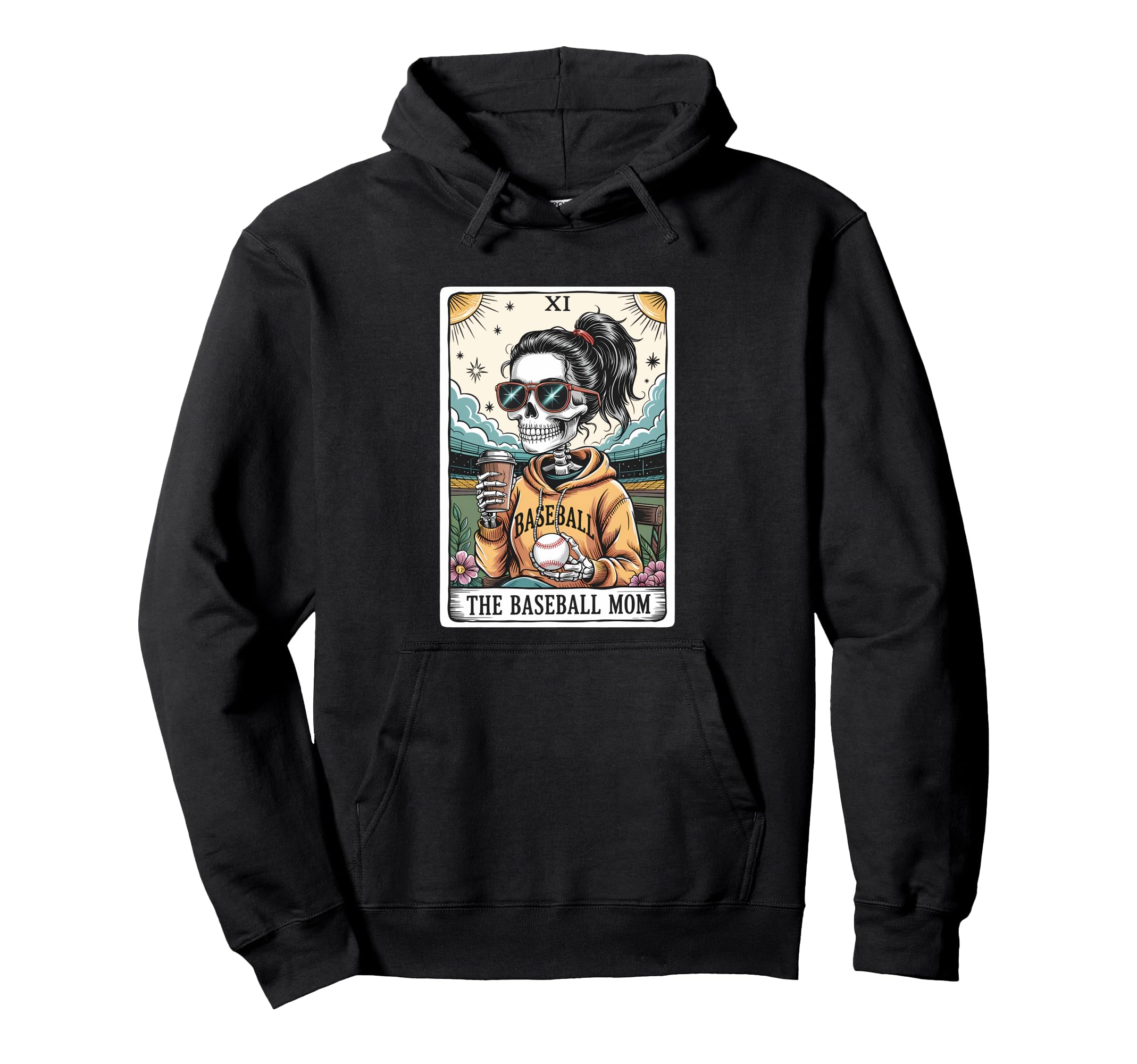 Funny Skeleton Tarot Card Halloween Hoodie - Custom Art Print Unisex - T-Shirt, Sweatshirt, Hoodie
