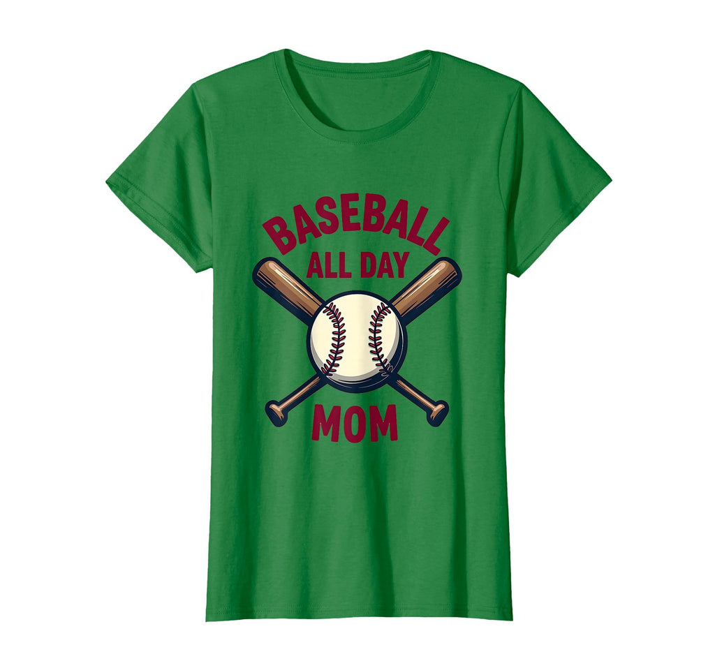 Baseball All Day Mom Sports Parent T-Shirt - Minimalist Print for Adults - T-Shirt, Sweatshirt, Hoodie