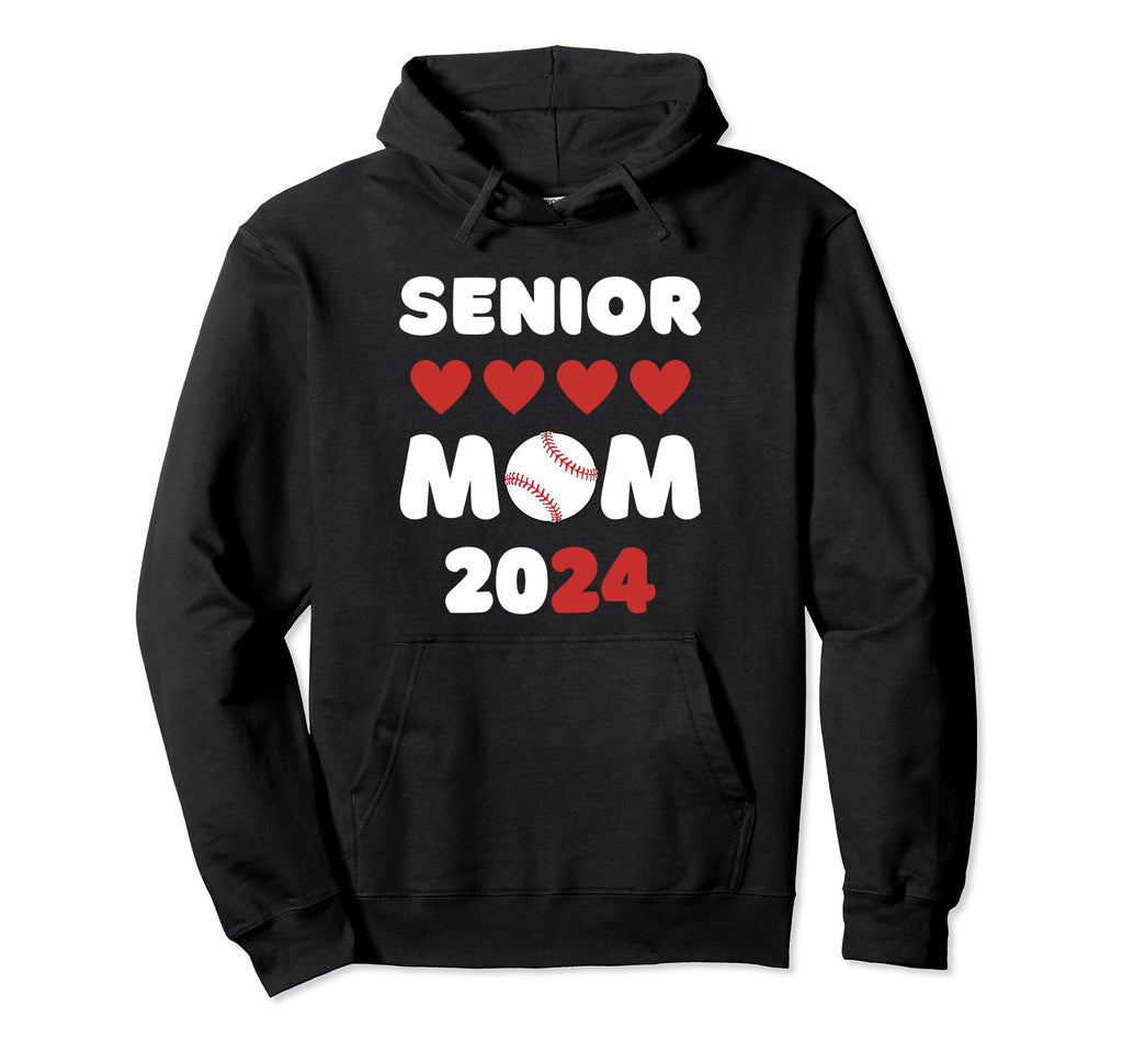 Senior Mom Class 2024 Baseball Mom Hoodie - Custom Art Print for Adults - T-Shirt, Sweatshirt, Hoodie
