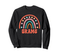Grams Groovy Grandma Rainbow Boho Sweatshirt - Graphic Print for Adults - T-Shirt, Sweatshirt, Hoodie