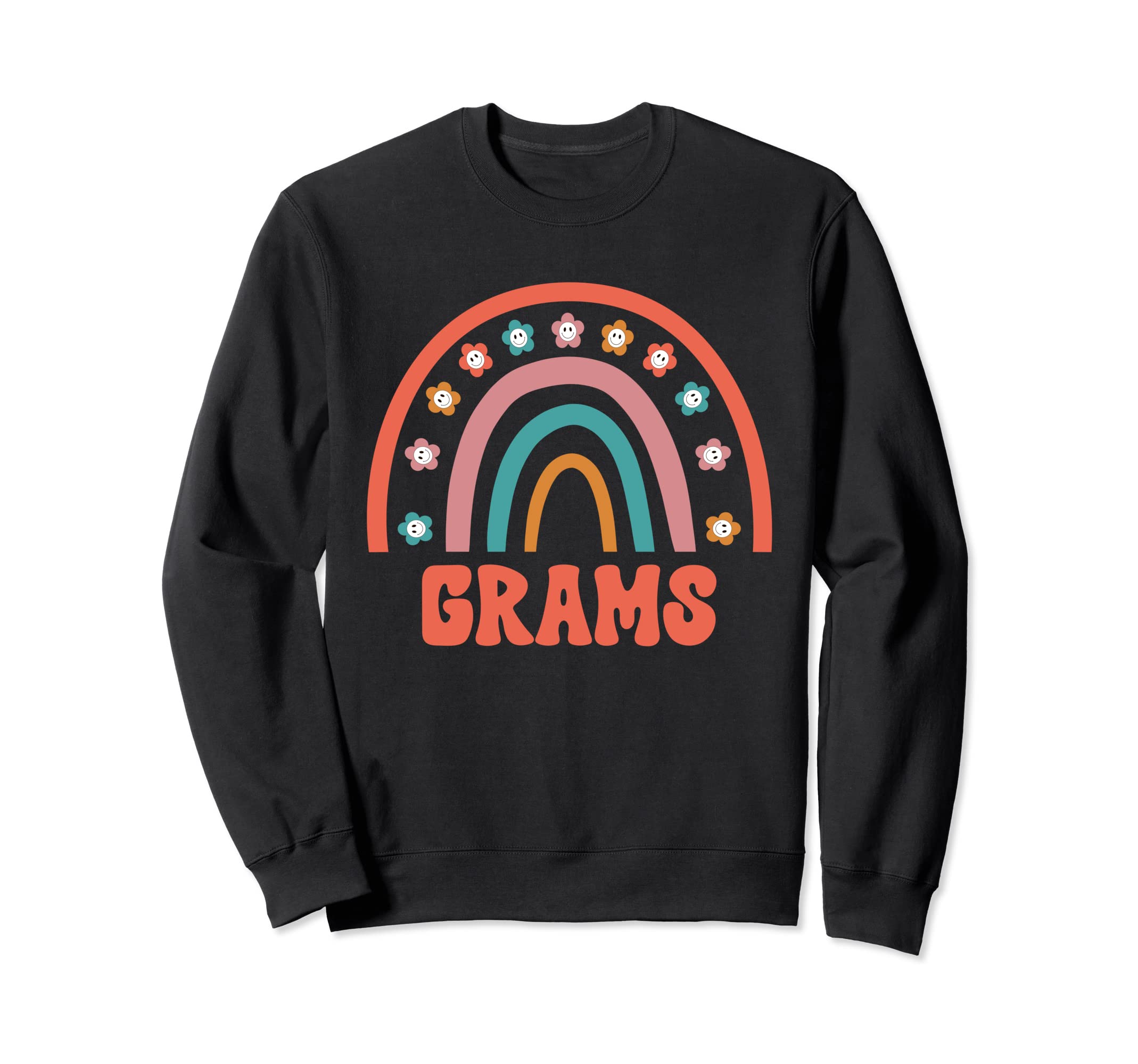 Grams Groovy Grandma Rainbow Boho Sweatshirt - Graphic Print for Adults - T-Shirt, Sweatshirt, Hoodie
