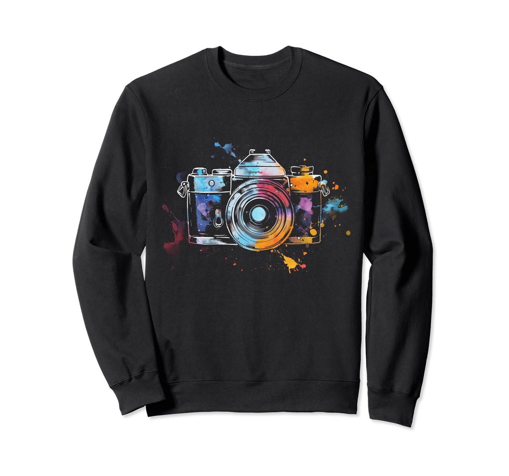Photographer Camera Watercolor Sweatshirt - Trendy Graphic Unisex - T-Shirt, Sweatshirt, Hoodie