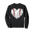 Grunge Heart Baseball Stitching Love Sweatshirt - Trendy Graphic Unisex - T-Shirt, Sweatshirt, Hoodie