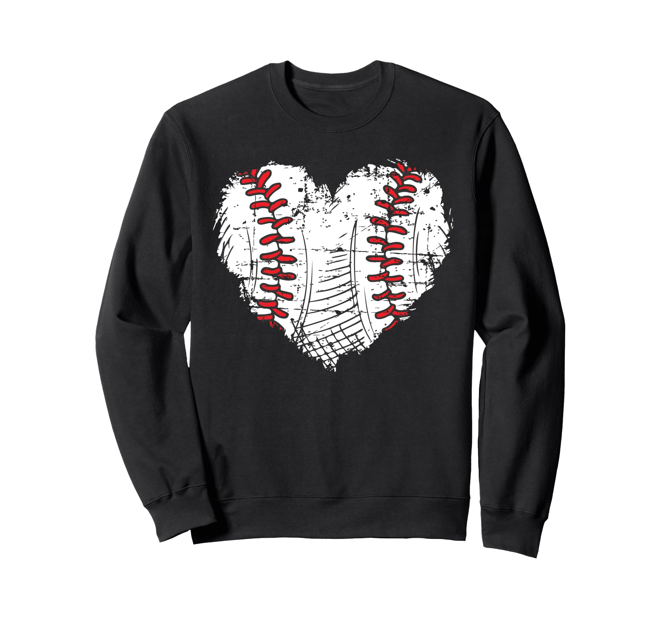 Grunge Heart Baseball Stitching Love Sweatshirt - Trendy Graphic Unisex - T-Shirt, Sweatshirt, Hoodie