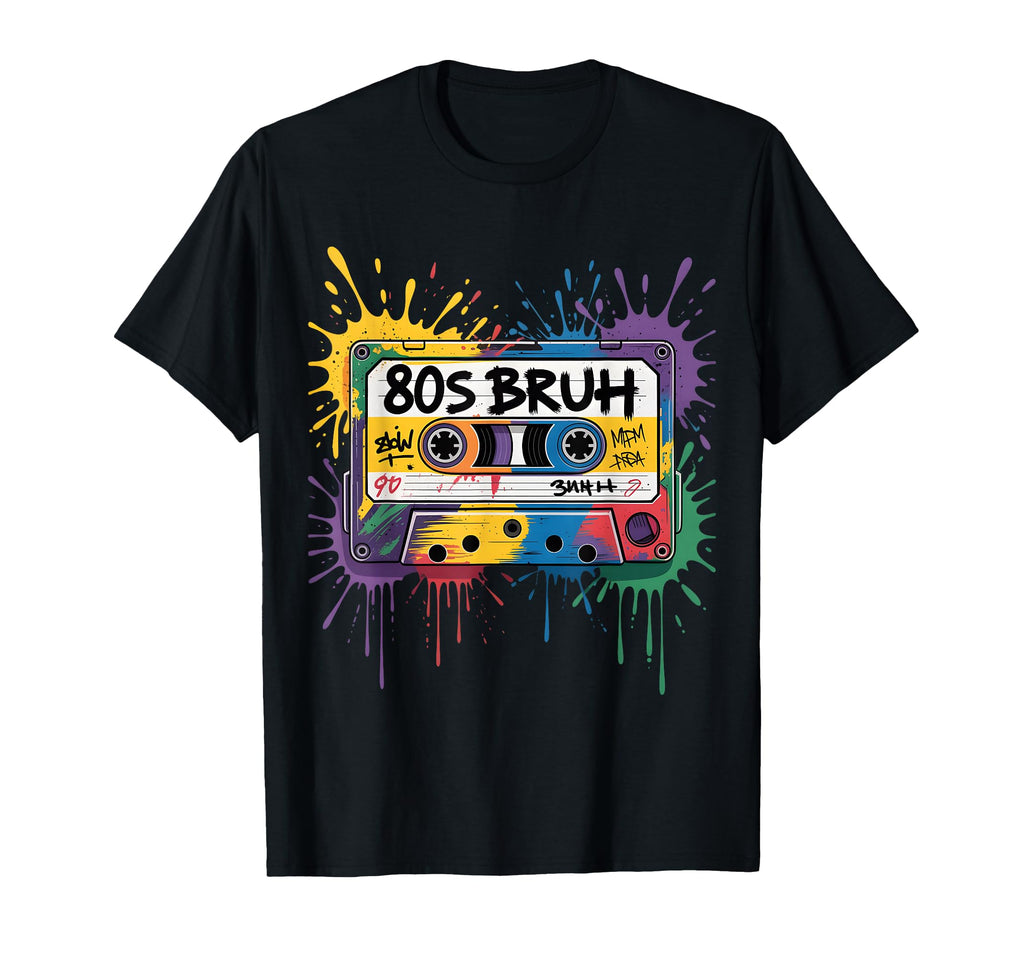 Retrp 80S Bruh Cassette Graffiti 80S T-Shirt - Graphic Print for Adults - T-Shirt, Sweatshirt, Hoodie