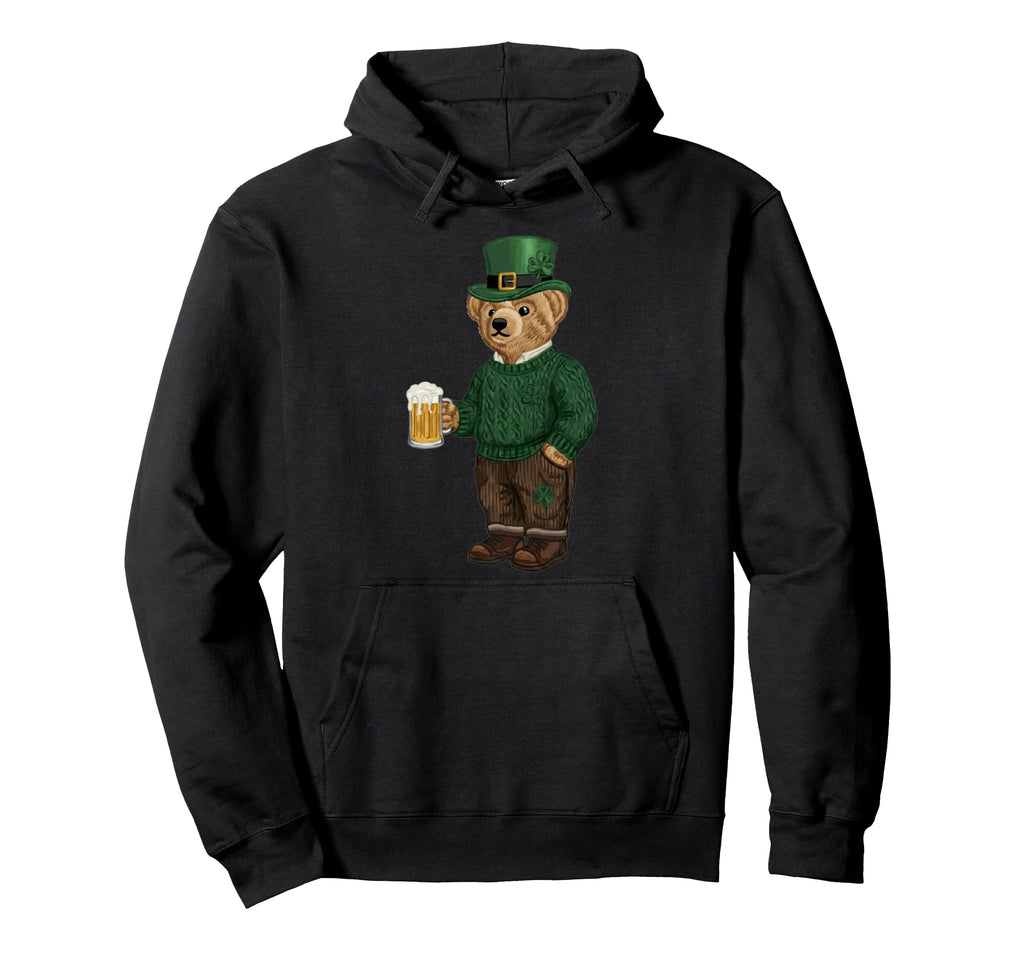 St Patricks Day Bear Y2K Lucky Hoodie - Aesthetic Graphic Men Women - T-Shirt, Sweatshirt, Hoodie