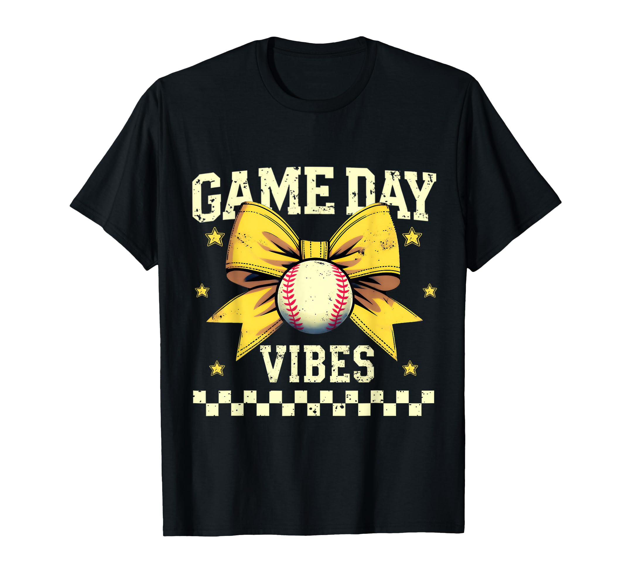 Game Day Vibes Coquette Bow Baseball T-Shirt - Novelty Apparel Unisex - T-Shirt, Sweatshirt, Hoodie