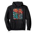 Botanical Boho Daisy Flower Floral Hoodie - Custom Art Print Men Women - T-Shirt, Sweatshirt, Hoodie