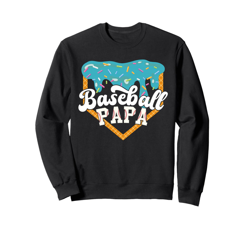 Baseball Papa Drip Ice Cream Sweatshirt - Unique Graphic Men Women - T-Shirt, Sweatshirt, Hoodie