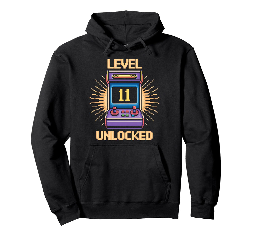Level 11 Unlock Birthday Gamer 11 Hoodie - Aesthetic Graphic Men Women - T-Shirt, Sweatshirt, Hoodie