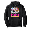 Baseball Mama Coquette Baseball Mom Hoodie - Minimalist Print Men Women - T-Shirt, Sweatshirt, Hoodie