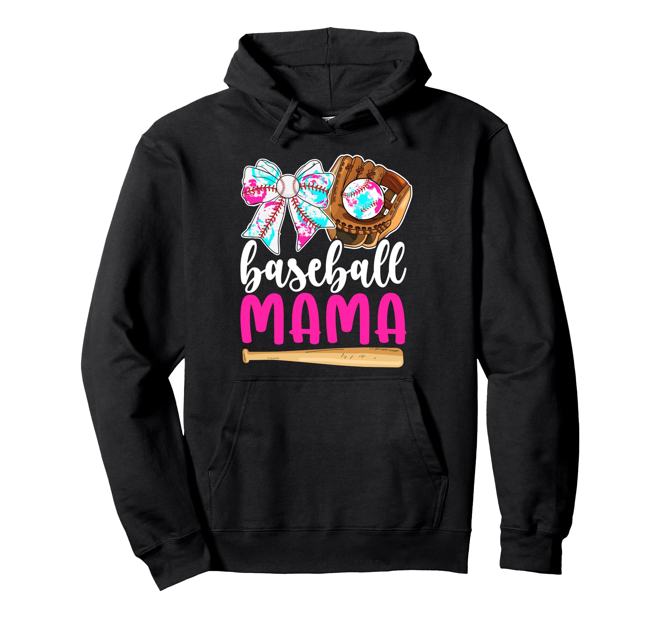 Baseball Mama Coquette Baseball Mom Hoodie - Minimalist Print Men Women - T-Shirt, Sweatshirt, Hoodie