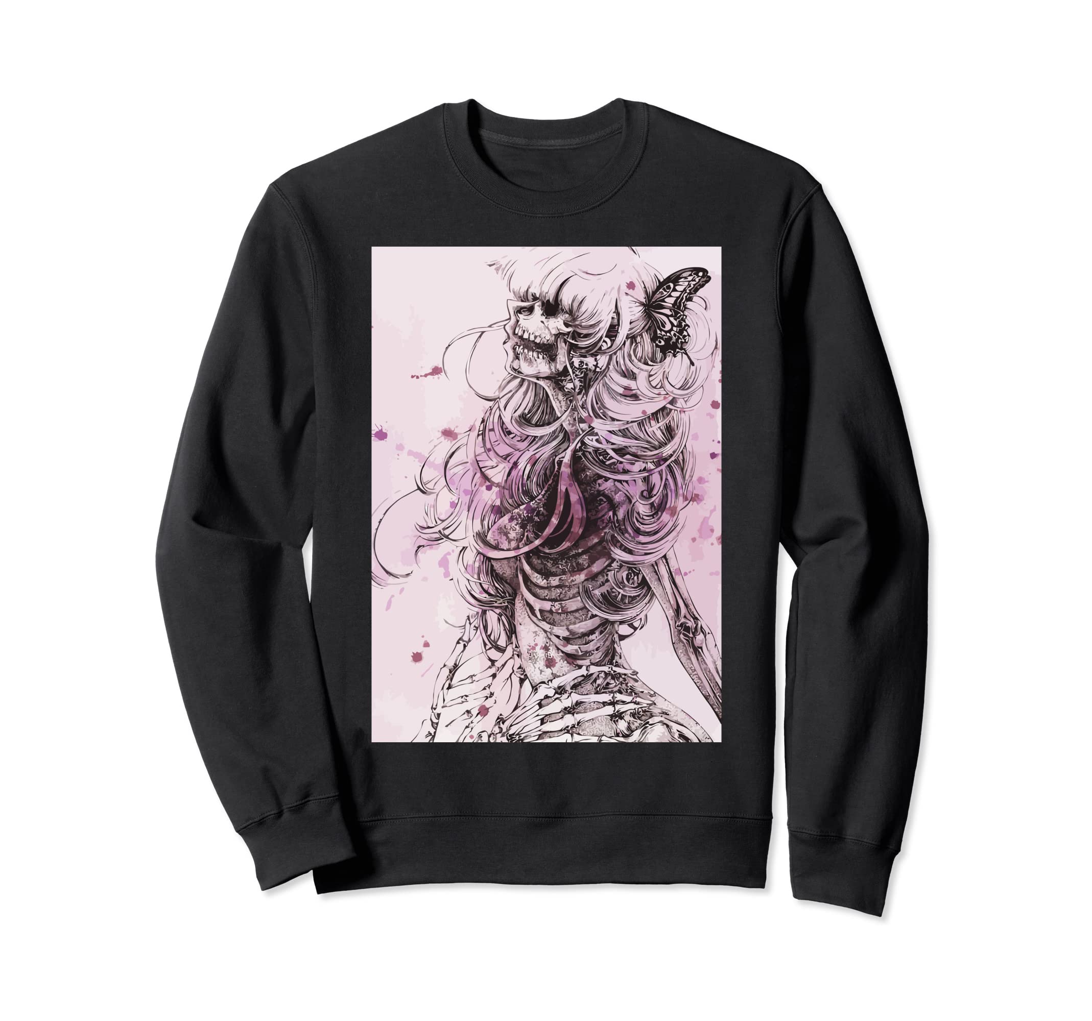 Soft Grunge Female Skeleton Sweatshirt - Casual Everyday Wear Men Women - T-Shirt, Sweatshirt, Hoodie