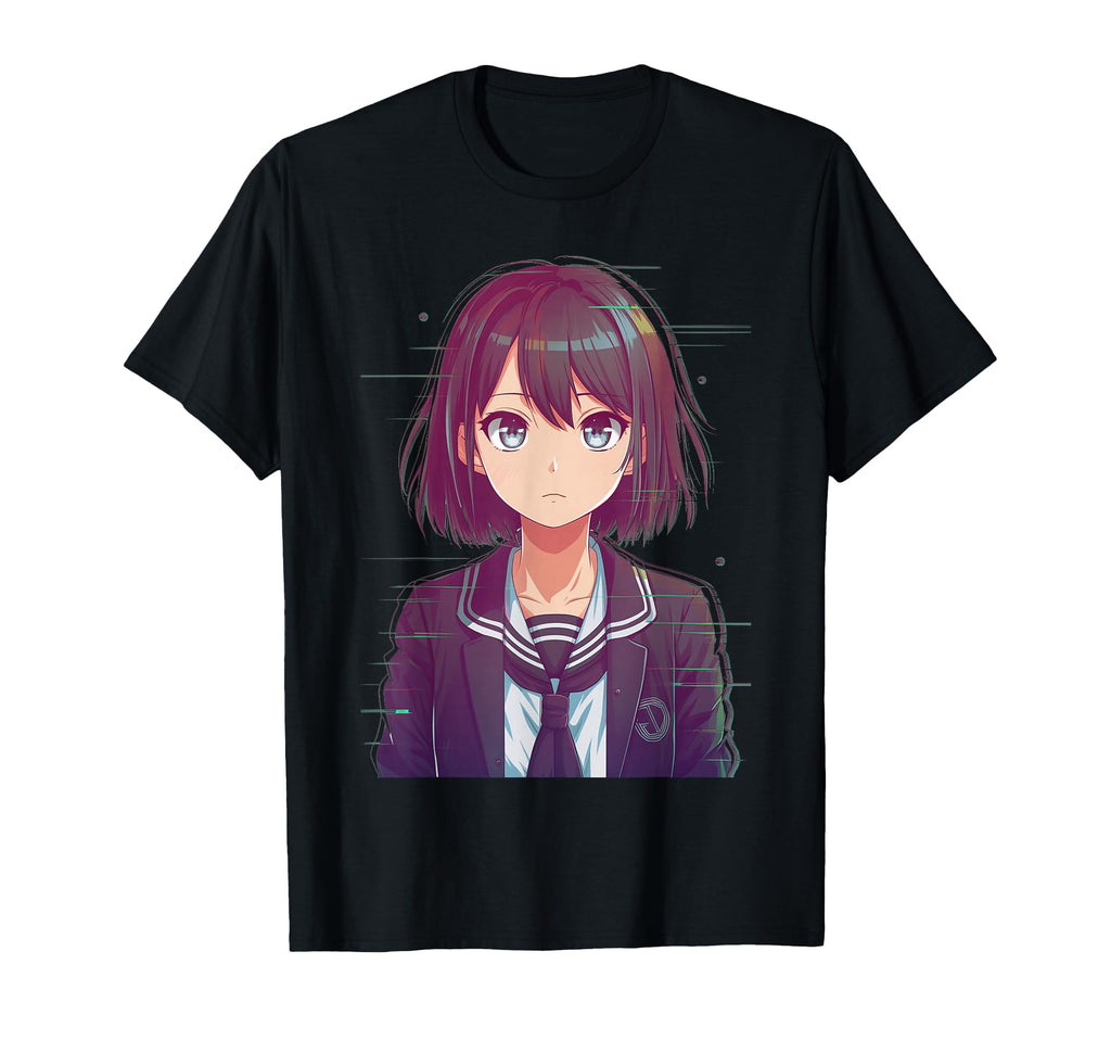 Sad Anime Waifu Japanese Aesthetic T-Shirt - Trendy Graphic for Adults - T-Shirt, Sweatshirt, Hoodie