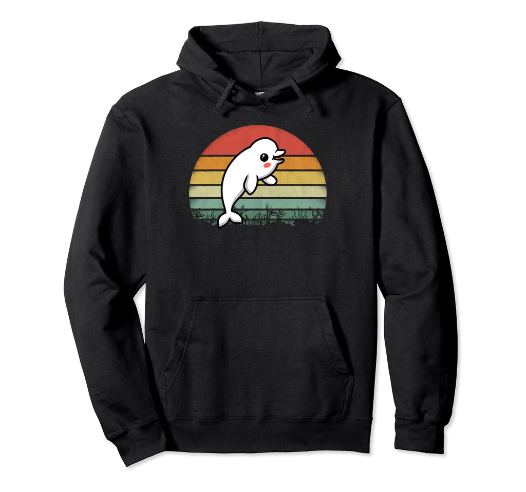 Beluga Whale Distressed Beluga Hoodie - Casual Everyday Wear for Adults - T-Shirt, Sweatshirt, Hoodie