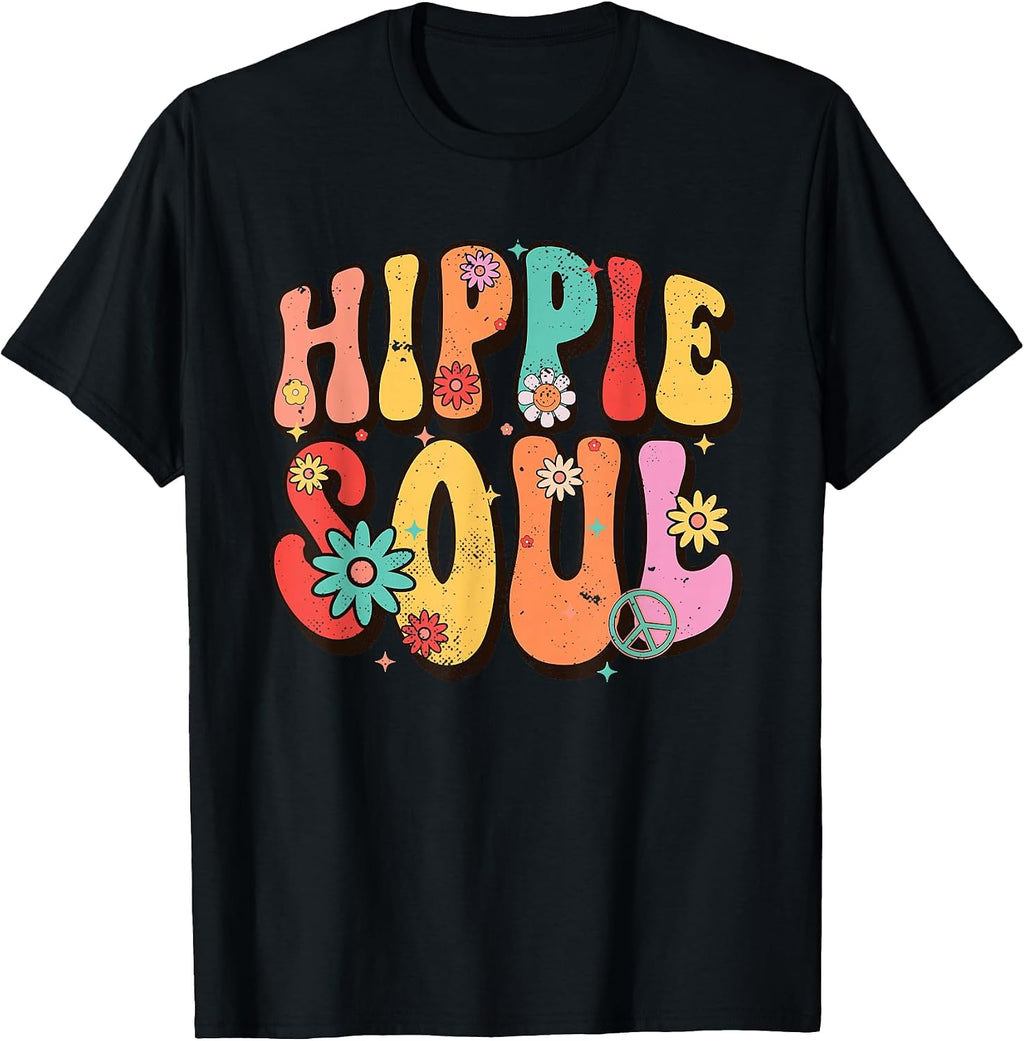Hippie Soul Groovy Flowers Hippies Hippy Gift - Adult & Kids T-Shirts, Sweatshirts & Hoodies apparel design preview 1