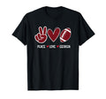 Peace Love Georgia Georgia Football T-Shirt - Minimalist Print Unisex - T-Shirt, Sweatshirt, Hoodie
