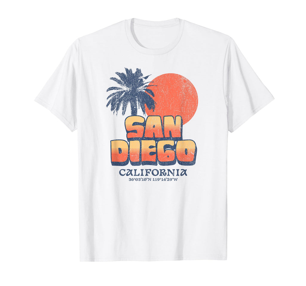 San Diego California Sunset Palm T-Shirt - Fun Novelty Design Men Women - T-Shirt, Sweatshirt, Hoodie