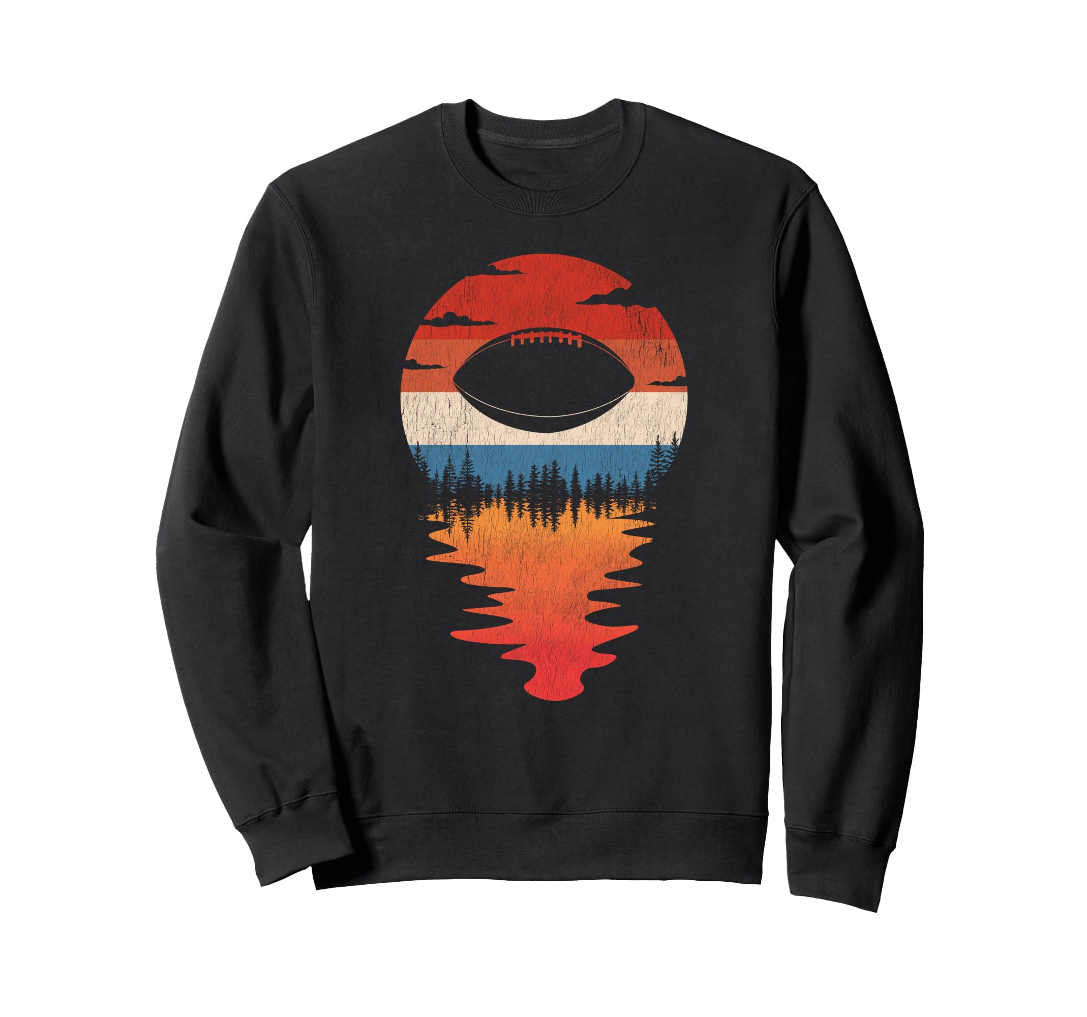 Football Ball Sunset Sweatshirt - Streetwear Style for Adults - T-Shirt, Sweatshirt, Hoodie