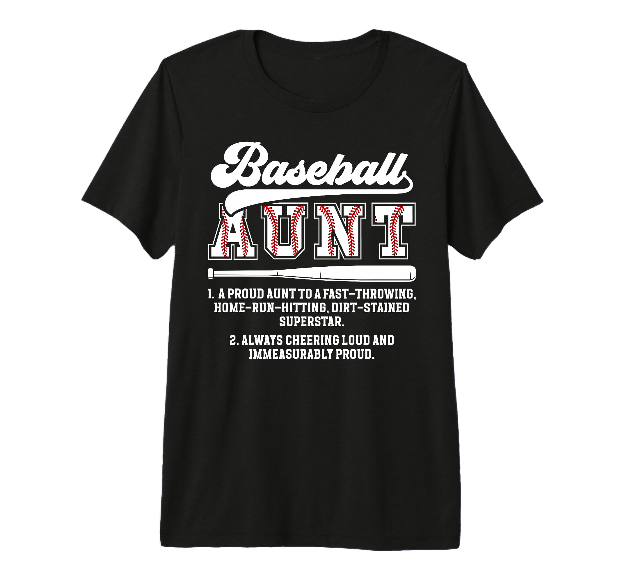 Baseball Aunt Baseball Player Auntie T-Shirt - Casual Everyday Wear Unisex - T-Shirt, Sweatshirt, Hoodie