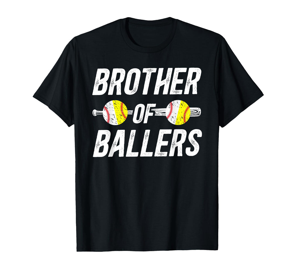 Brother Ballers Softball Baseball T-Shirt - Fun Novelty Design for Adults - T-Shirt, Sweatshirt, Hoodie