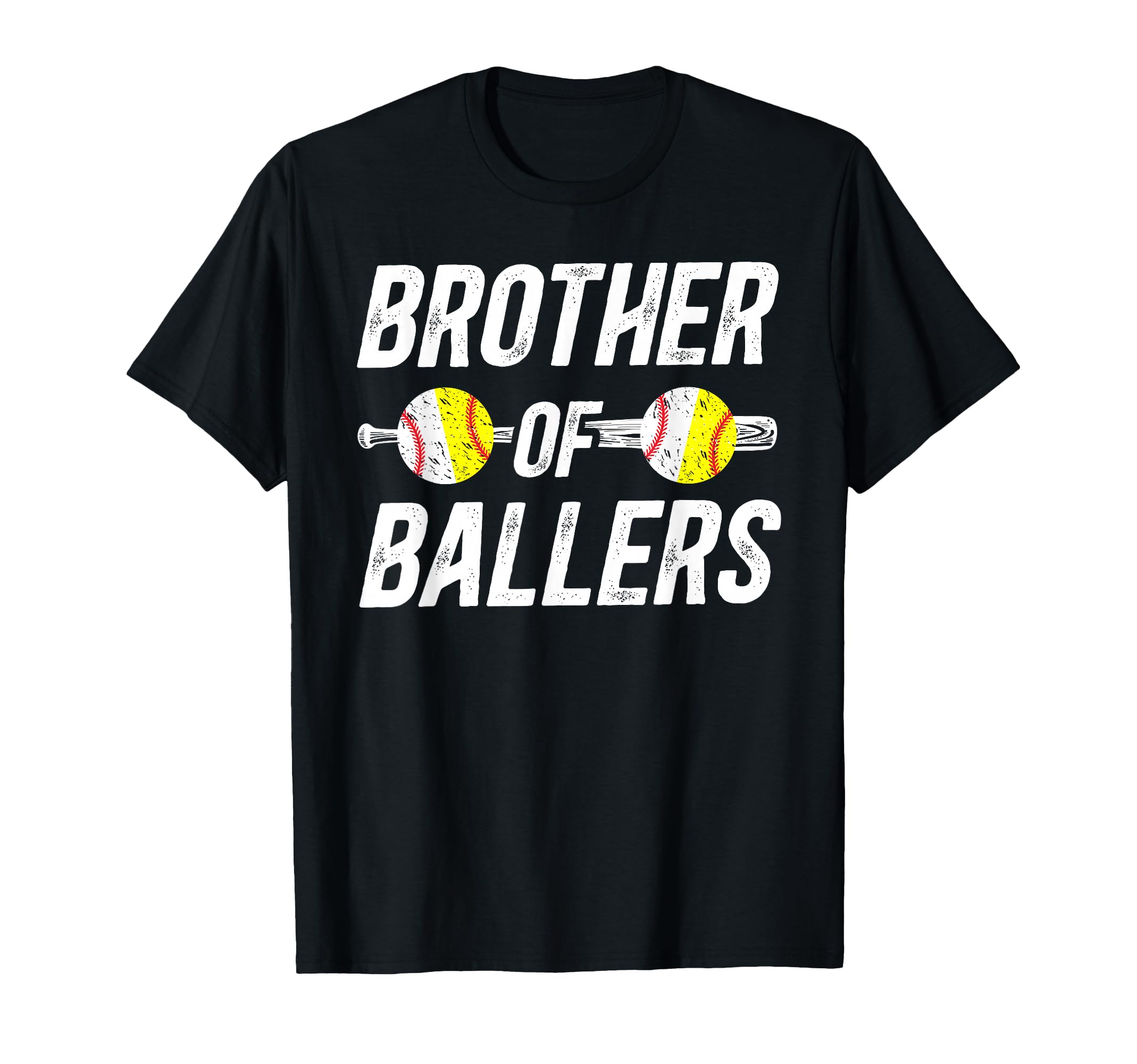 Brother Ballers Softball Baseball T-Shirt - Fun Novelty Design for Adults - T-Shirt, Sweatshirt, Hoodie