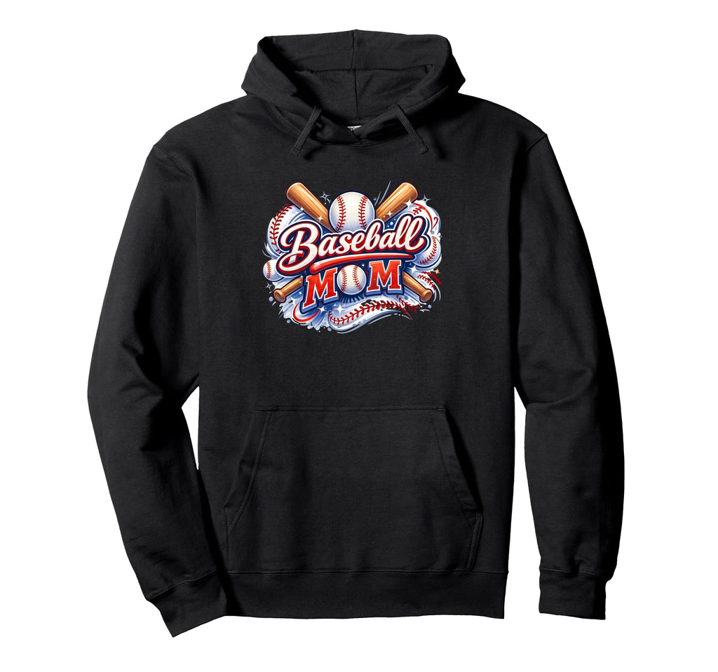 Baseball Mom Sports Moms Fun Hoodie - Fun Novelty Design for Adults - T-Shirt, Sweatshirt, Hoodie