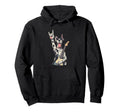 Great Dane Dog Guitar Solo Rockstar Rock Hoodie - Aesthetic Graphic Unisex - T-Shirt, Sweatshirt, Hoodie
