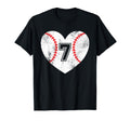 Baseball Heart Player 7 Baseball Mom T-Shirt - Casual Everyday Wear Unisex - T-Shirt, Sweatshirt, Hoodie