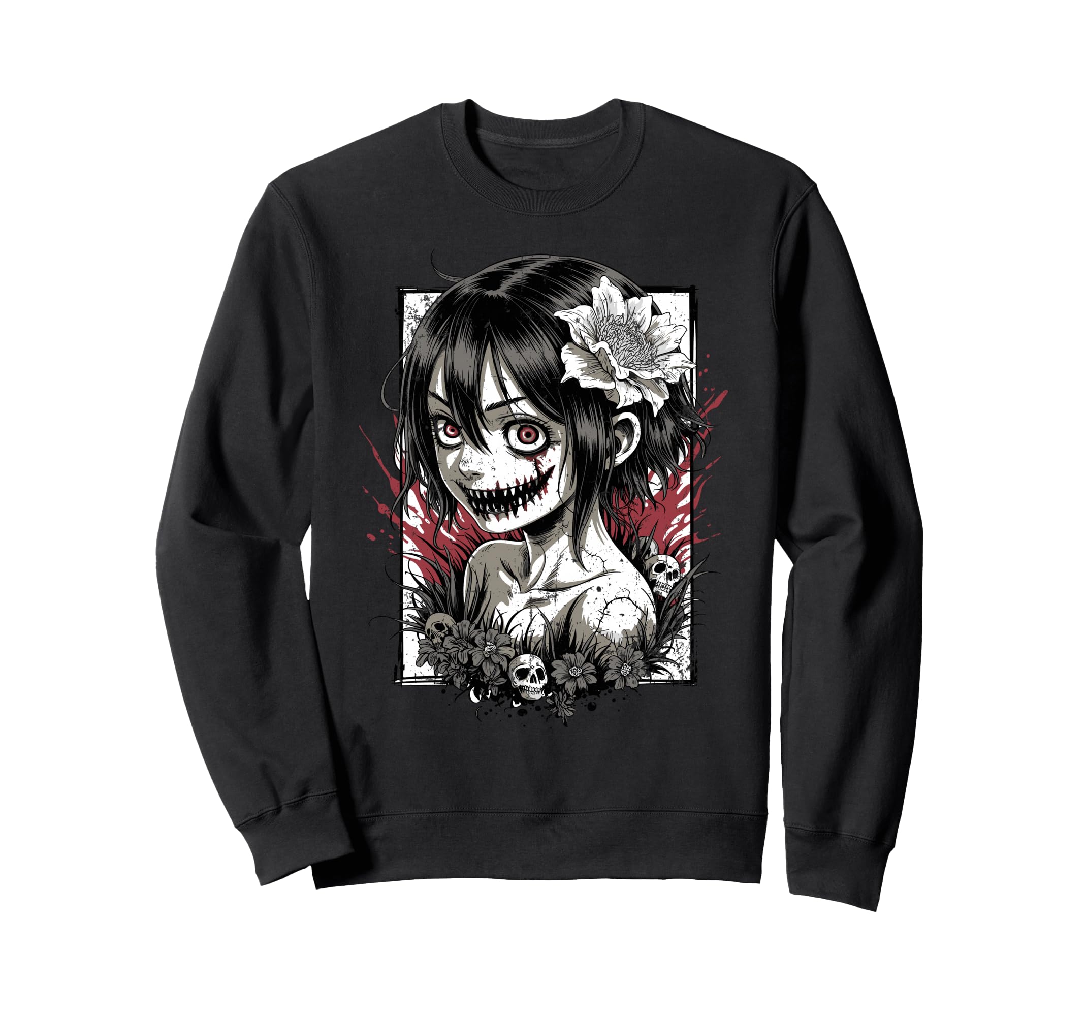 Japanese Horror Anime Manga Y2K Sweatshirt - Novelty Apparel for Adults - T-Shirt, Sweatshirt, Hoodie