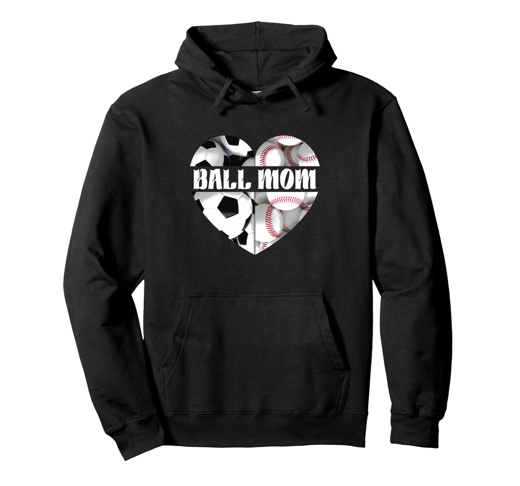 Happy Mothers Day Mom Both Heart Soccer Hoodie - Unique Graphic Unisex - T-Shirt, Sweatshirt, Hoodie