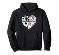 Happy Mothers Day Mom Both Heart Soccer Hoodie - Unique Graphic Unisex - T-Shirt, Sweatshirt, Hoodie